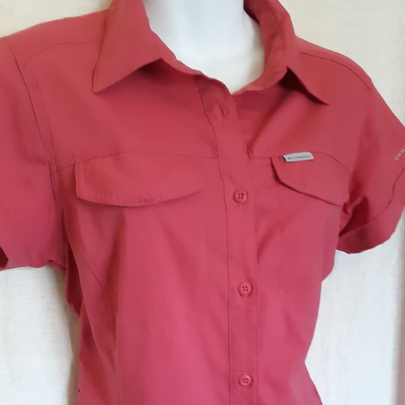 Columbia Pink Omni Shade Short Sleeve Shirt - Picture 7 of 14